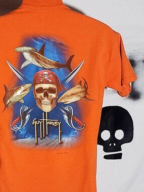Guy Harvey HANES Pirate T-shirt sz XL kids